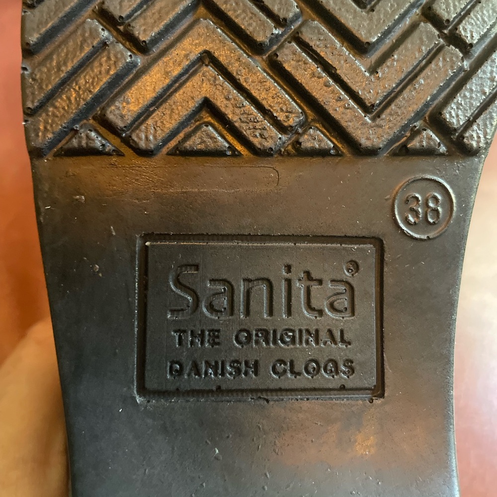 Sanita Clogs Size 38 | Green Faux Croc Leather | Made in Denmark - Picture 3 of 5